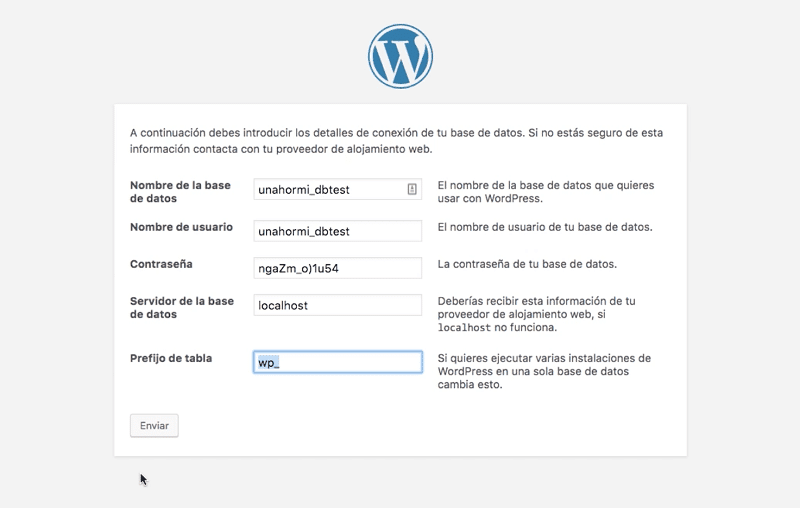 Cómo instalar WordPress paso a paso y desde cero en hosting de Raiola Networks 16 Instalar WordPress: servidor de base de datos