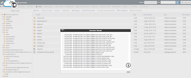 Cómo instalar WordPress paso a paso y desde cero en hosting de Raiola Networks 8 instalar wordpress: histórico de descarga