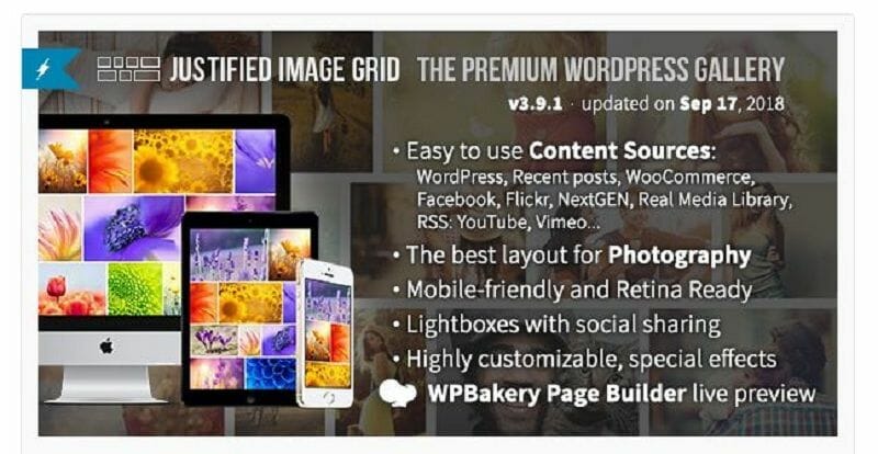 12 + 1 plugins para crear una galería de imágenes en WordPress 8 galería de imágenes en WordPress: Justified image grid