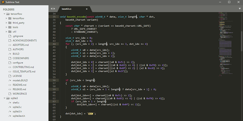 editores de código: sublime text