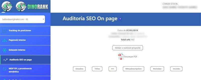 Cómo arreglar los “errores” SEO de una web a ojos de Google de un plumazo y ganar más tráfico para tu página 5 DinoRANK Auditoría SEO on page