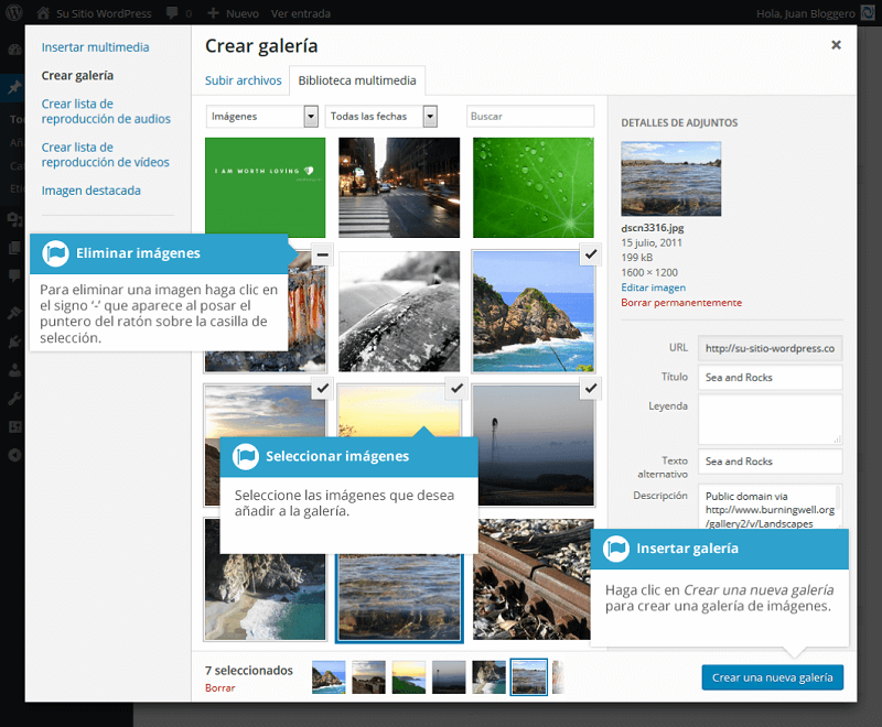 12 + 1 plugins para crear una galería de imágenes en WordPress 1 Crear galería de imágenes en WordPress
